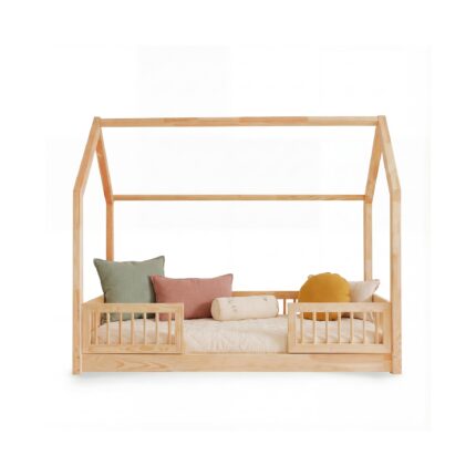 Lit cabane au sol Stockholm 90x190 cm - Accès central